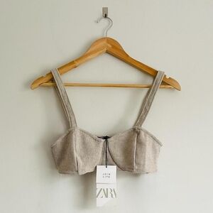 Zara Cream Crop-top